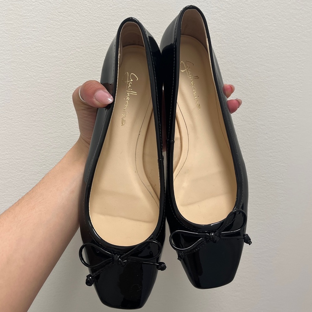 Anthropologie square toed flats